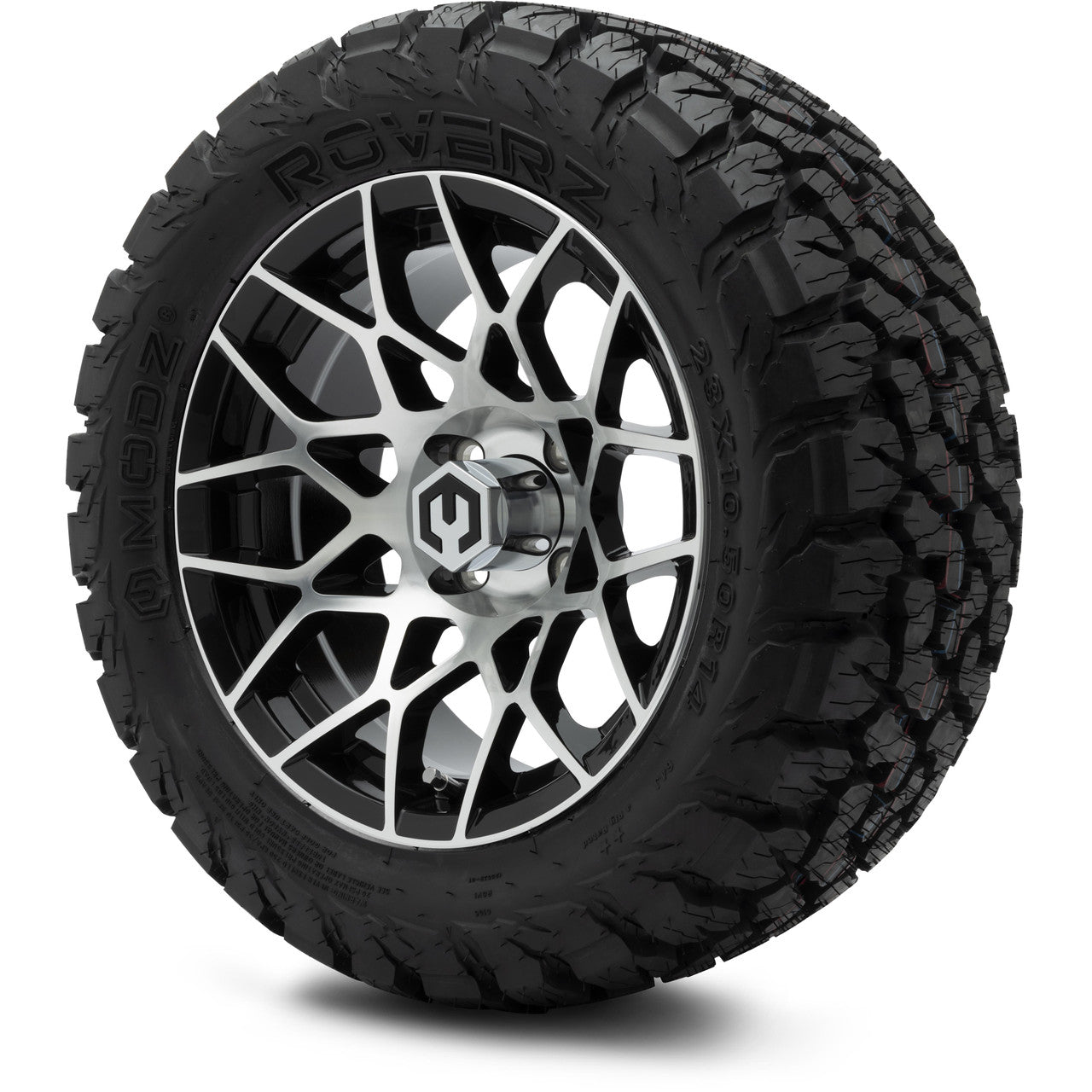 MODZ® 14" Blitz Machined Black Wheels & Off-Road Tires Combo (Xcomp Gladiator 23-10-14 Radial)