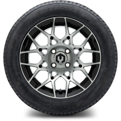 MODZ® 14" Blitz Machined Black Wheels & Street Tires Combo (MODZ Street Fox Radial 205/40-14)