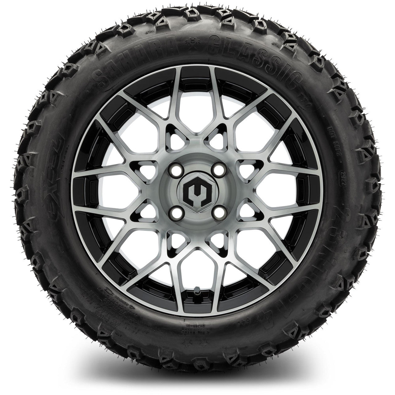 MODZ® 14" Blitz Machined Black Wheels & Off-Road Tires Combo (Xcomp Gladiator 23-10-14 Radial)