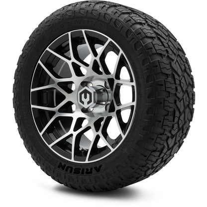 MODZ® 14" Blitz Machined Black Wheels & Off-Road Tires Combo (Xcomp Gladiator 23-10-14 Radial)