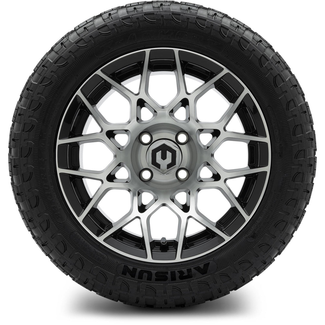 MODZ® 14" Blitz Machined Black Wheels & Off-Road Tires Combo (Xcomp Gladiator 23-10-14 Radial)