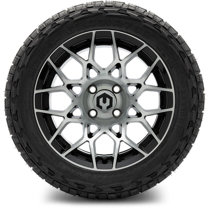 MODZ® 14" Blitz Machined Black Wheels & Off-Road Tires Combo (Arisun X-Armory All-Terrain 23x10-14 Radial)