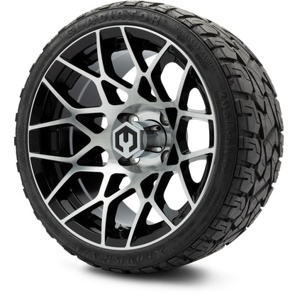 MODZ® 14" Blitz Machined Black Wheels & Off-Road Tires Combo (Arisun X-Trail All-Terrain 23x10-14)