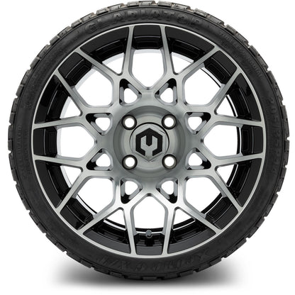 MODZ® 14" Blitz Machined Black Wheels & Off-Road Tires Combo (Arisun X-Armory All-Terrain 23x10-14 Radial)
