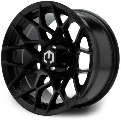 MODZ® 14" Blitz Matte Black Wheels & Street Tires Combo (Arisun X-Sport 205/30-14)