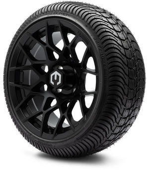 MODZ® 14" Blitz Matte Black Wheels & Street Tires Combo (Arisun Cruze 205/30-14)