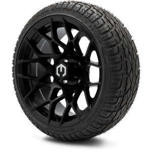 MODZ® 14" Blitz Matte Black Wheels & Street Tires Combo (Arisun X-Sport 205/30-14)