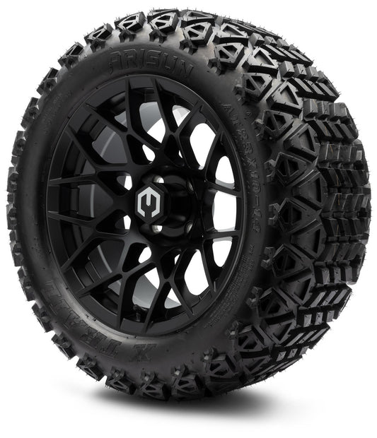 MODZ® 14" Blitz Matte Black Wheels & Off-Road Tires Combo (Arisun X-Trail All-Terrain 23x10-14)