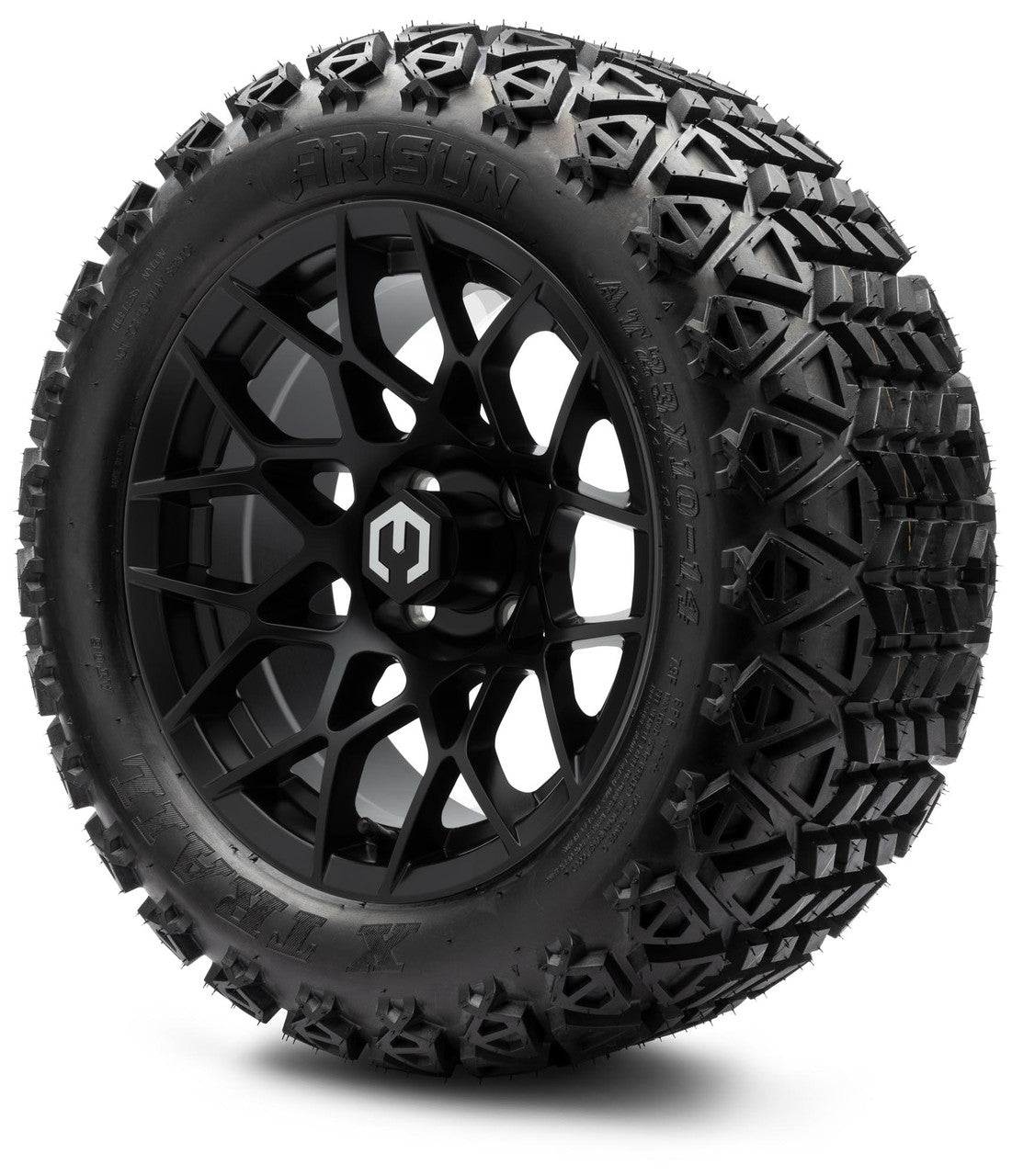 MODZ® 14" Blitz Matte Black Wheels & Off-Road Tires Combo (Arisun X-Armory All-Terrain 23x10-14 Radial)