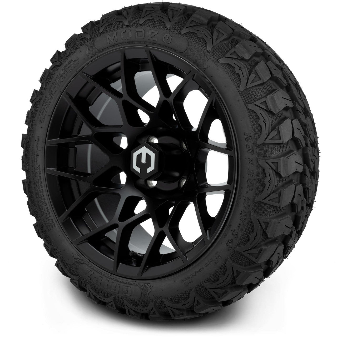 MODZ® 14" Blitz Matte Black Wheels & Off-Road Tires Combo (Arisun X-Trail All-Terrain 23x10-14)