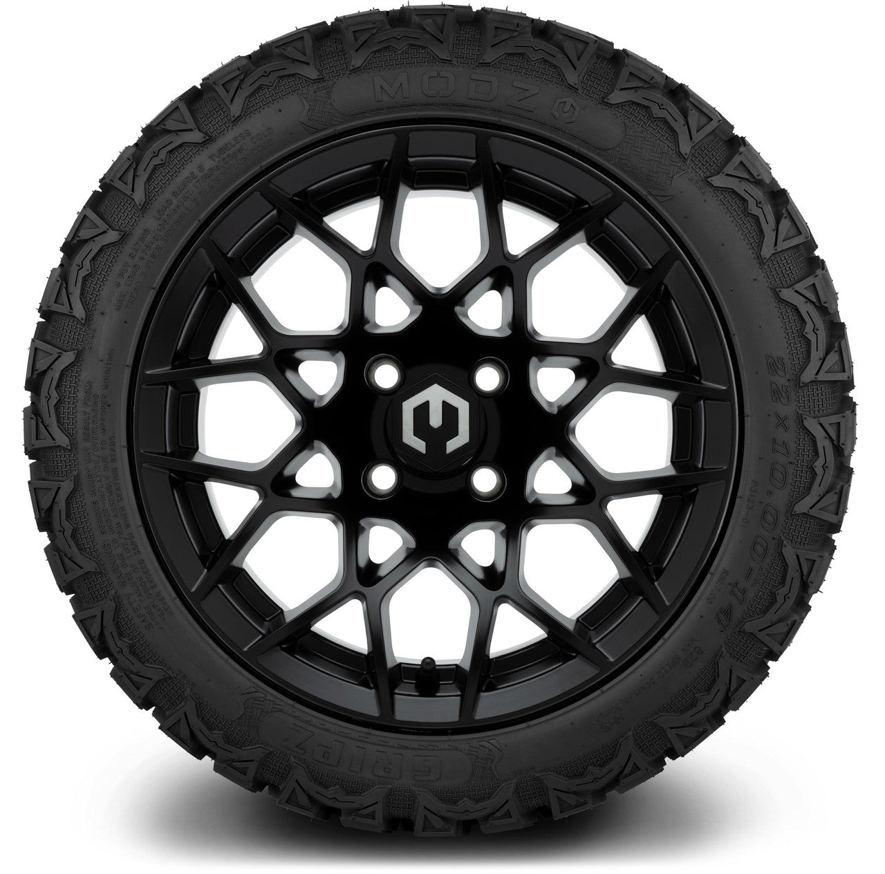 MODZ® 14" Blitz Matte Black Wheels & Off-Road Tires Combo (Arisun X-Trail All-Terrain 23x10-14)