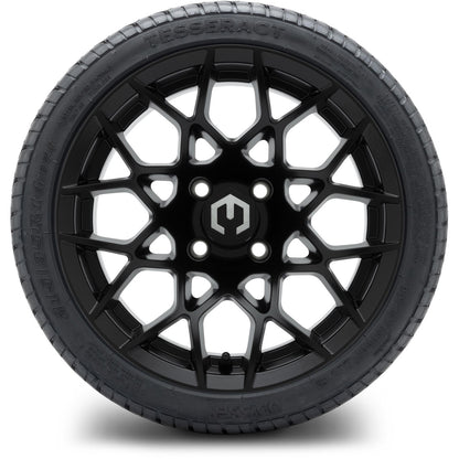 MODZ® 14" Blitz Matte Black Wheels & Street Tires Combo (Arisun Cruze 205/30-14)