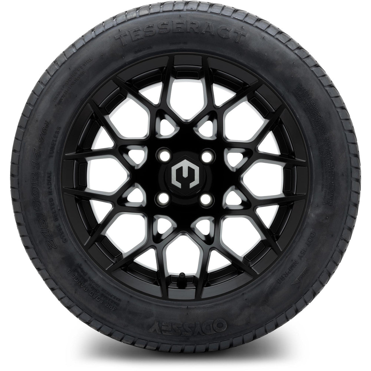 MODZ® 14" Blitz Matte Black Wheels & Street Tires Combo (Arisun Cruze 205/30-14)