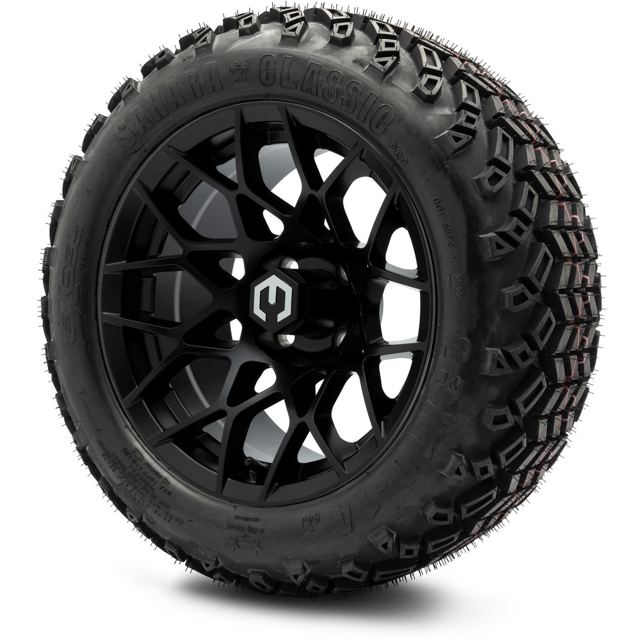 MODZ® 14" Blitz Matte Black Wheels & Off-Road Tires Combo (Arisun X-Trail All-Terrain 23x10-14)