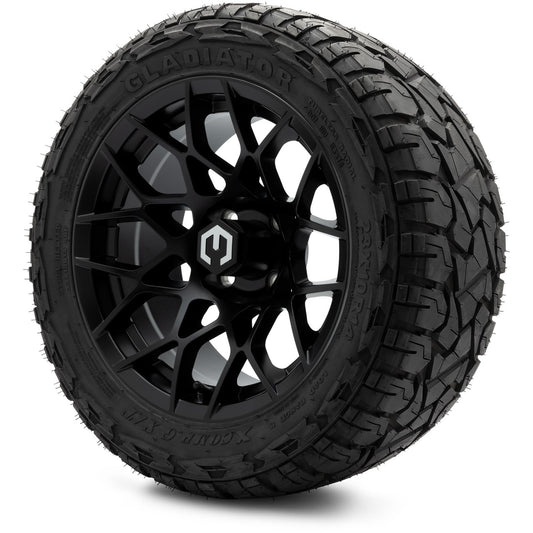 MODZ® 14" Blitz Matte Black Wheels & Off-Road Tires Combo (Xcomp Gladiator 23-10-14 Radial)