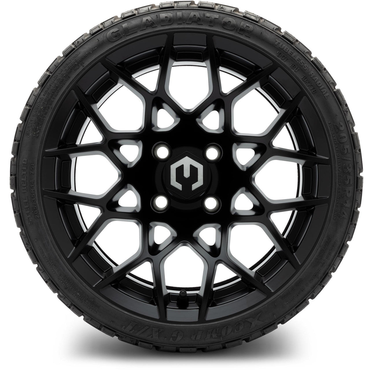 MODZ® 14" Blitz Matte Black Wheels & Off-Road Tires Combo (Xcomp Gladiator 23-10-14 Radial)