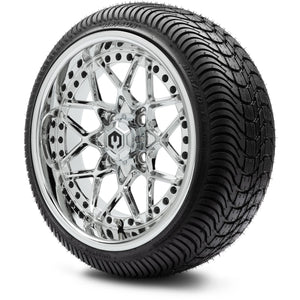 MODZ® 14" Formula Chrome Wheels & Street Tires Combo (Arisun Cruze 205/30-14)