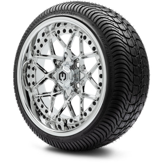MODZ® 14" Formula Chrome Wheels & Street Tires Combo (Arisun Cruze 205/30-14)