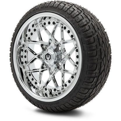 MODZ® 14" Formula Chrome Wheels & Street Tires Combo (MODZ Street Fox Radial 23x10-14)