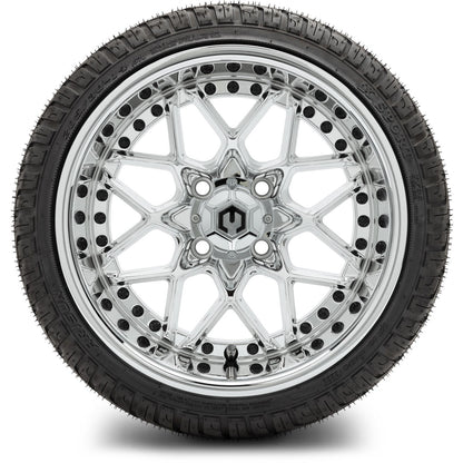 MODZ® 14" Formula Chrome Wheels & Street Tires Combo (MODZ Street Fox Radial 23x10-14)