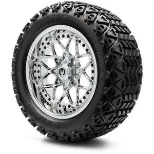 MODZ® 14" Formula Chrome Wheels & Off-Road Tires Combo (Arisun X-Trail All-Terrain 23x10-14)