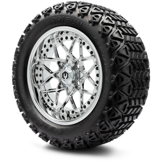 MODZ® 14" Formula Chrome Wheels & Off-Road Tires Combo (Arisun X-Trail All-Terrain 23x10-14)