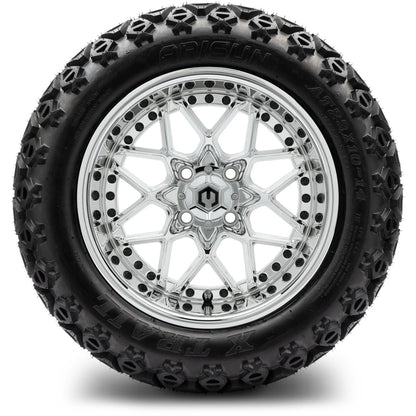 MODZ® 14" Formula Chrome Wheels & Off-Road Tires Combo (Arisun X-Trail All-Terrain 23x10-14)