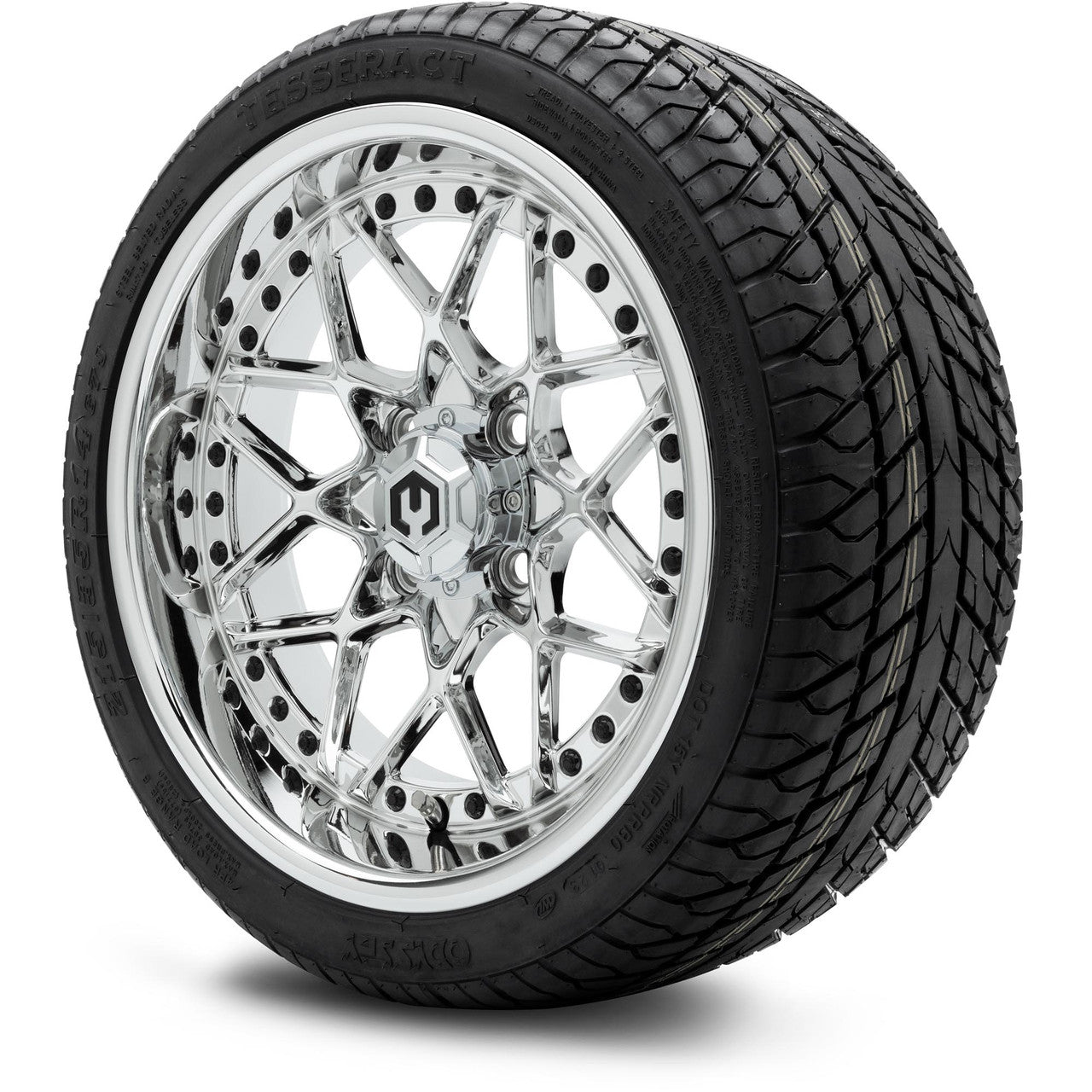 MODZ® 14" Formula Chrome Wheels & Street Tires Combo (Arisun Cruze 205/30-14)
