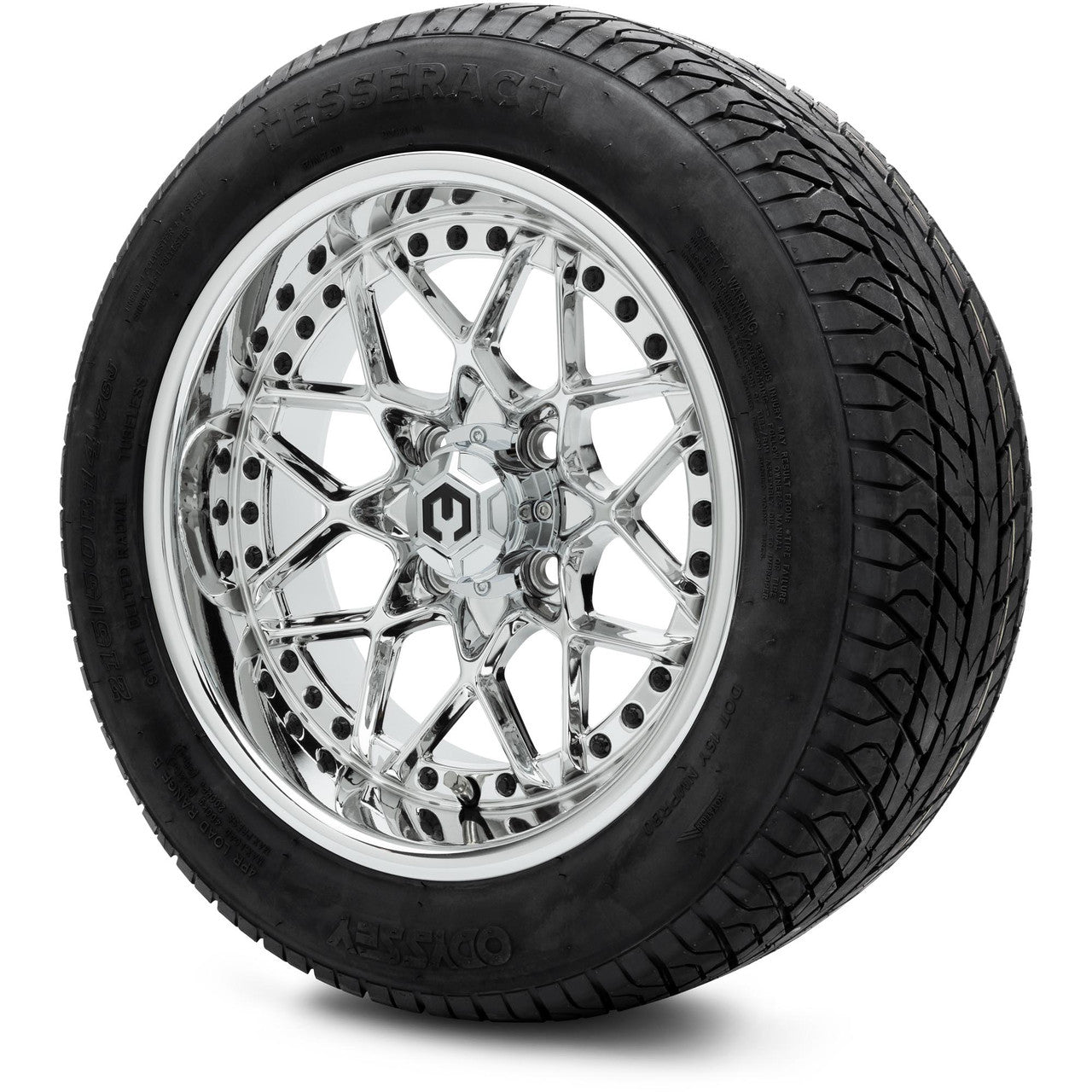 MODZ® 14" Formula Chrome Wheels & Street Tires Combo (MODZ Street Fox Radial 23x10-14)