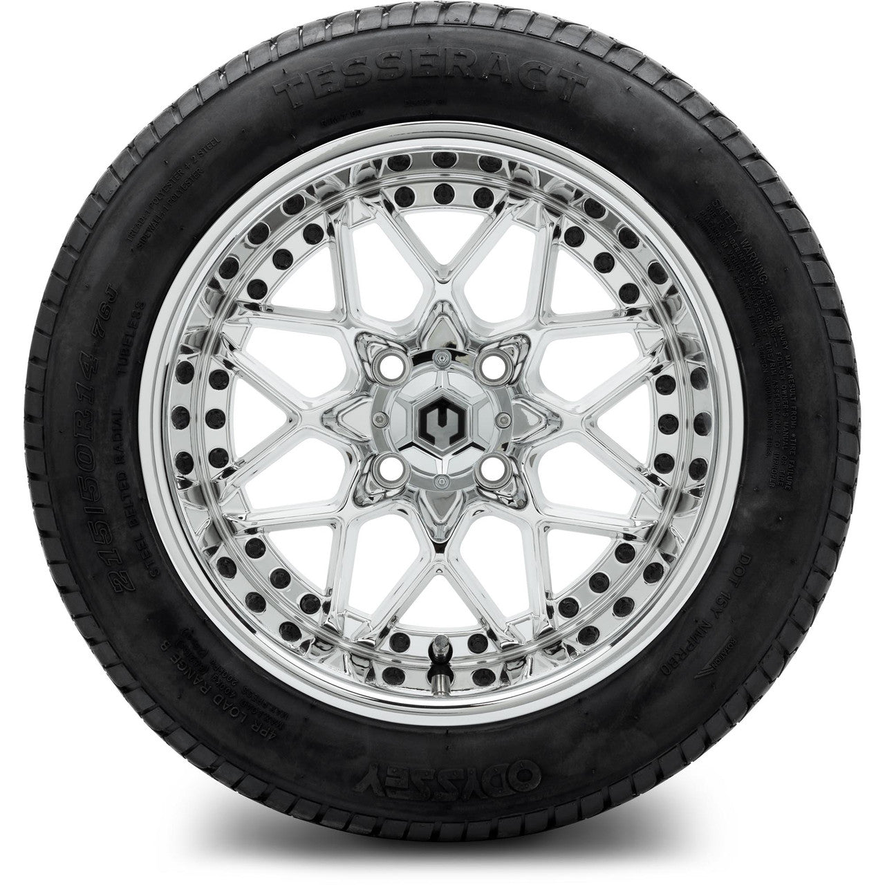 MODZ® 14" Formula Chrome Wheels & Street Tires Combo (MODZ Street Fox Radial 205/40-14)