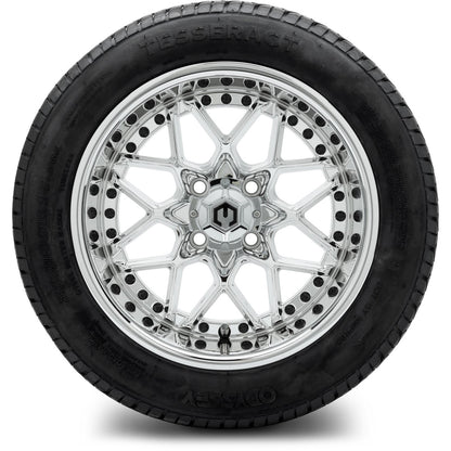 MODZ® 14" Formula Chrome Wheels & Street Tires Combo (Arisun Cruze 205/30-14)
