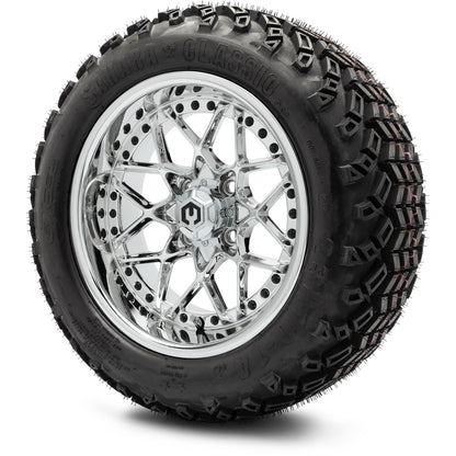 MODZ® 14" Formula Chrome Wheels & Off-Road Tires Combo (Xcomp Gladiator 23-10-14 Radial)