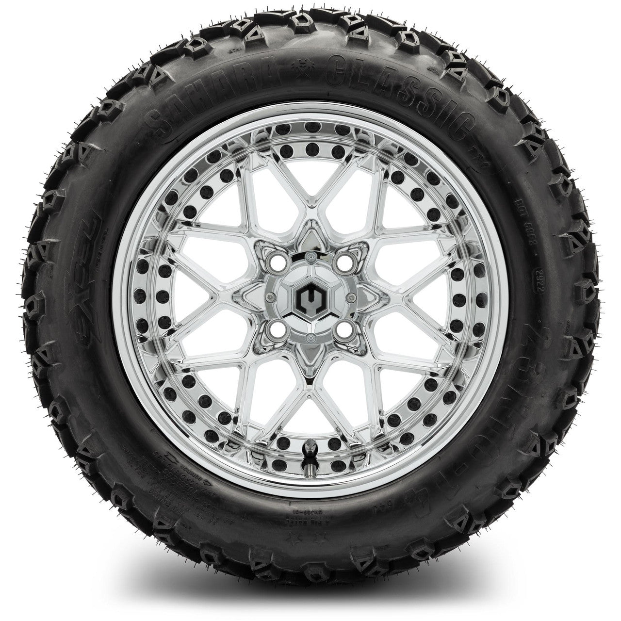 MODZ® 14" Formula Chrome Wheels & Off-Road Tires Combo (Arisun X-Armory All-Terrain 23x10-14 Radial)