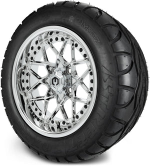 MODZ® 14" Formula Chrome Wheels & Street Tires Combo (MODZ Street Fox Radial 23x10-14)