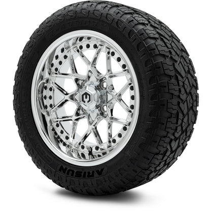 MODZ® 14" Formula Chrome Wheels & Off-Road Tires Combo (Xcomp Gladiator 23-10-14 Radial)