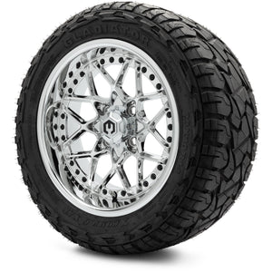 MODZ® 14" Formula Chrome Wheels & Off-Road Tires Combo (Xcomp Gladiator 23-10-14 Radial)