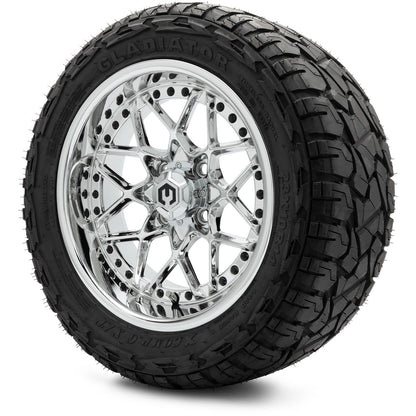 MODZ® 14" Formula Chrome Wheels & Off-Road Tires Combo (Xcomp Gladiator 23-10-14 Radial)