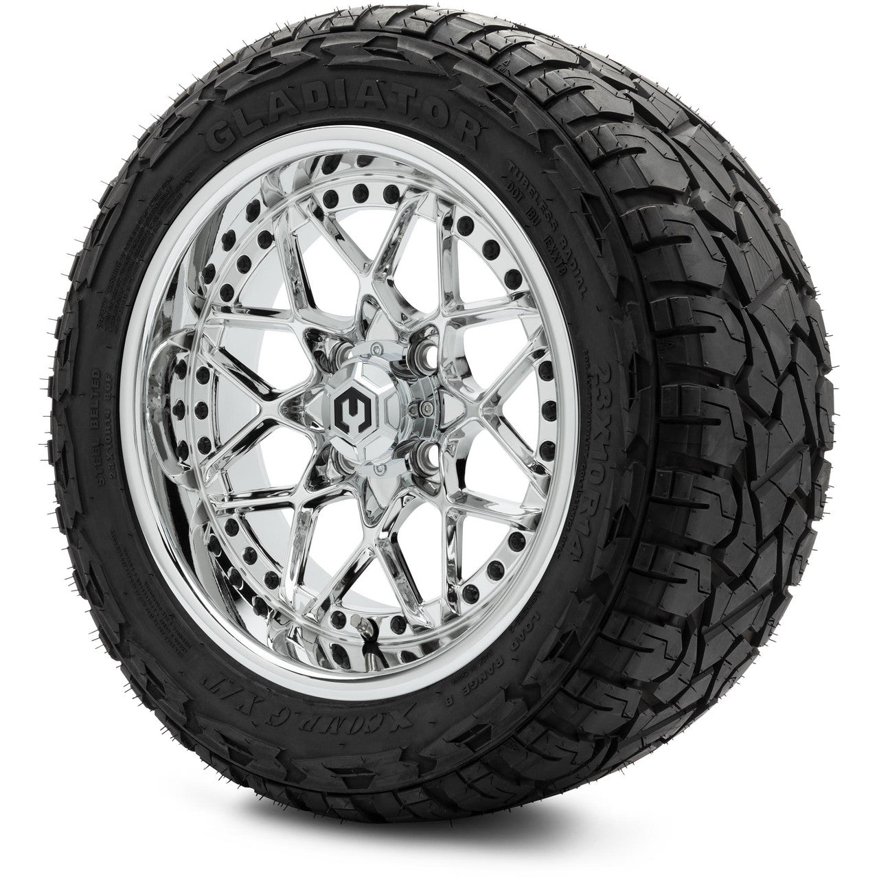 MODZ® 14" Formula Chrome Wheels & Off-Road Tires Combo (Arisun X-Trail All-Terrain 23x10-14)