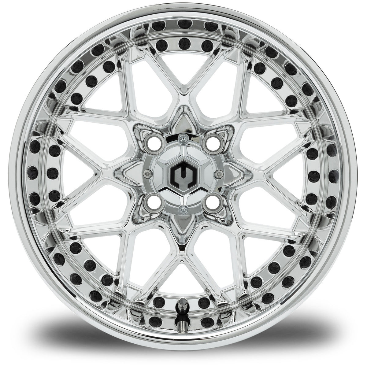 MODZ® 14" Formula Chrome Wheels & Street Tires Combo (MODZ Street Fox Radial 205/40-14)