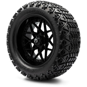 MODZ® 14" Formula Glossy Black Wheels & Off-Road Tires Combo (Arisun X-Trail All-Terrain 23x10-14)