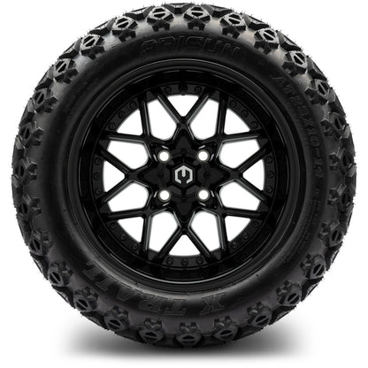 MODZ® 14" Formula Glossy Black Wheels & Off-Road Tires Combo (Arisun X-Armory All-Terrain 23x10-14 Radial)