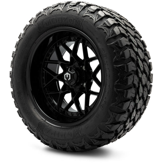 MODZ® 14" Formula Glossy Black Wheels & Off-Road Tires Combo (MODZ Gripz 23x10-14)