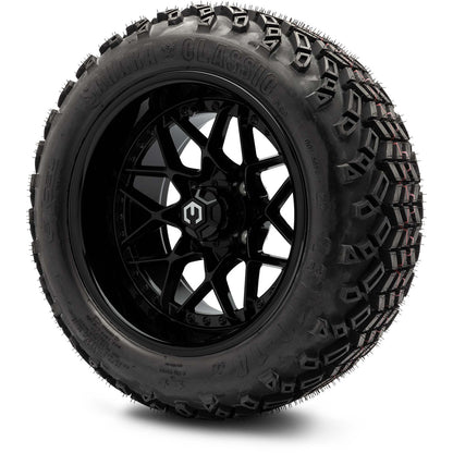 MODZ® 14" Formula Glossy Black Wheels & Off-Road Tires Combo (Arisun X-Trail All-Terrain 23x10-14)