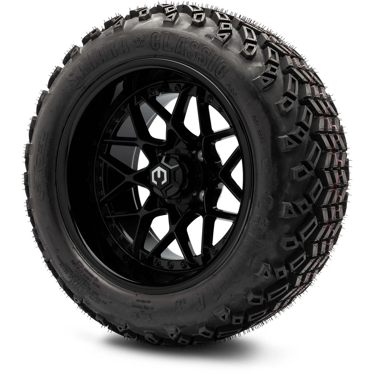 MODZ® 14" Formula Glossy Black Wheels & Off-Road Tires Combo (Arisun X-Armory All-Terrain 23x10-14 Radial)