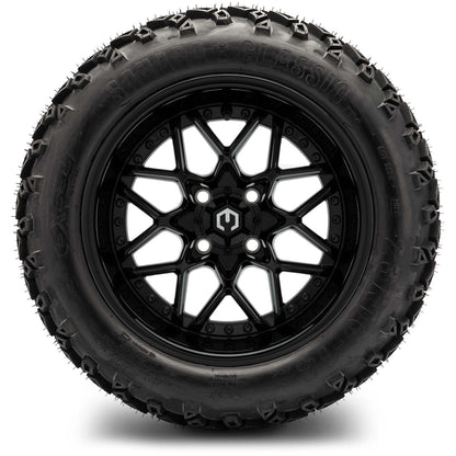 MODZ® 14" Formula Glossy Black Wheels & Off-Road Tires Combo (Arisun X-Trail All-Terrain 23x10-14)