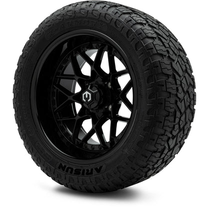 MODZ® 14" Formula Glossy Black Wheels & Off-Road Tires Combo (Arisun X-Trail All-Terrain 23x10-14)