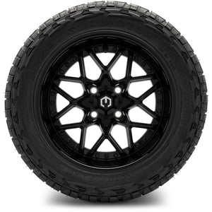 MODZ® 14" Formula Glossy Black Wheels & Off-Road Tires Combo (Xcomp Gladiator 23-10-14 Radial)