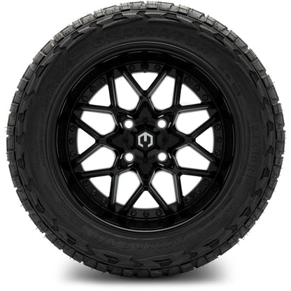 MODZ® 14" Formula Glossy Black Wheels & Off-Road Tires Combo (Xcomp Gladiator 23-10-14 Radial)