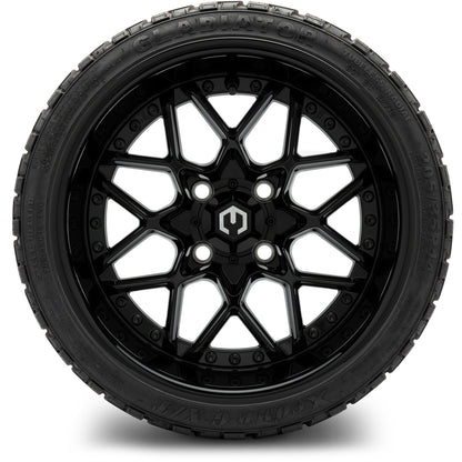 MODZ® 14" Formula Glossy Black Wheels & Off-Road Tires Combo (Arisun X-Armory All-Terrain 23x10-14 Radial)