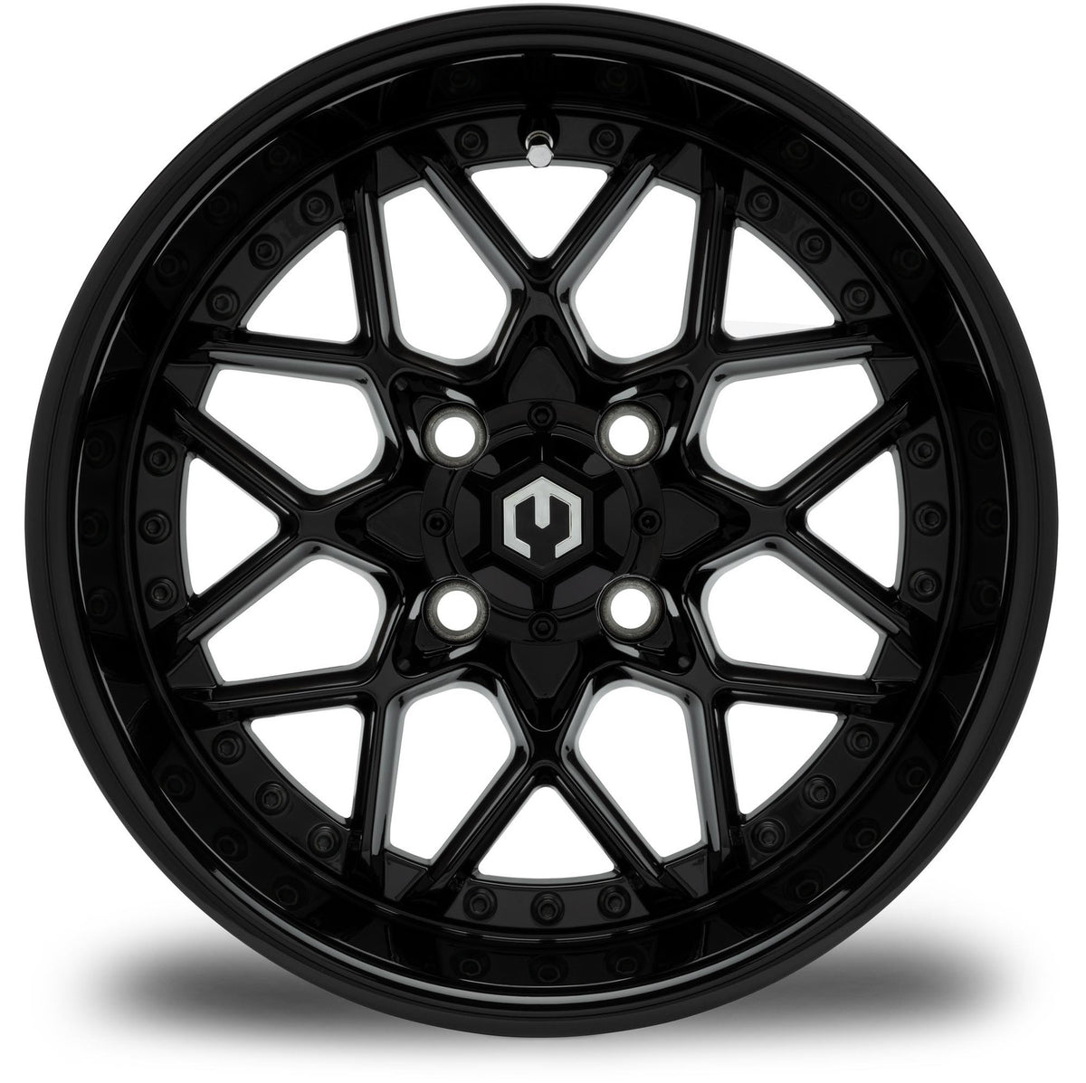 MODZ® 14" Formula Glossy Black Wheels & Off-Road Tires Combo (Arisun X-Trail All-Terrain 23x10-14)